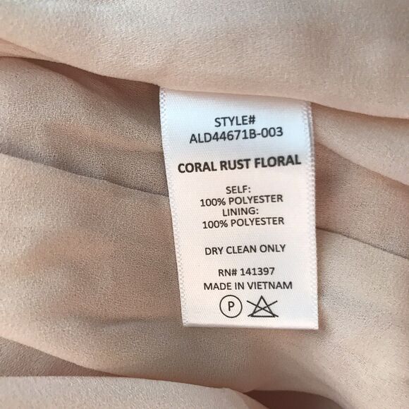 ASTR the Label Woman's Coral Rust Floral Halter Dress With Shoulder Straps Sz S - Picture 7 of 8